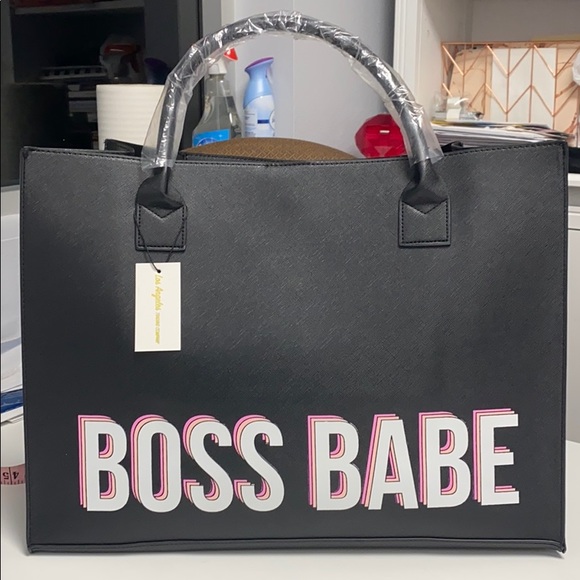 *LAST ONE* Boss Babe Vegan Leather Tote - Picture 3 of 6